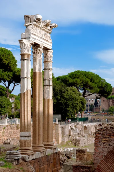 Colunas no foro romano - Roma - Itália — Fotografia de Stock