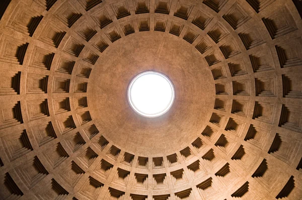 Pantheon dome inside view at Roma - Italy — Stock Photo, Image