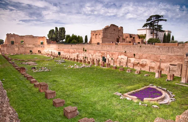 Estádio Palatino ruínas fundo Domus Augustana ruínas em Palat — Fotografia de Stock