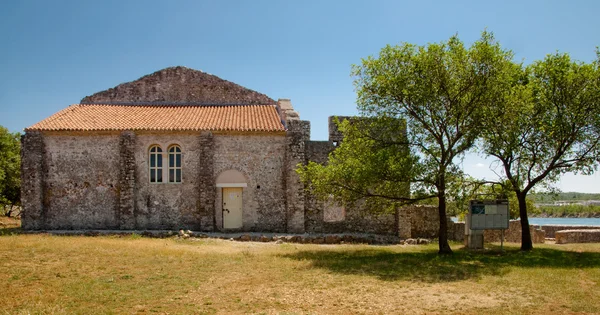 Römische Ruinen von Mirina Basilika Seite in Krk Kroatien — Stockfoto