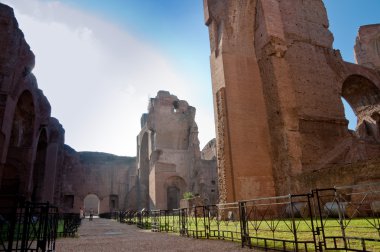 yol ve kalıntıları Roma caracalla yaylar üzerinde frigidarium dan