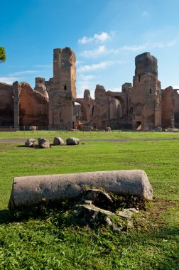 caracalla görünümünü kalıntıları Roma sütun alanlarına yaylar