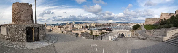 Widok insede fort saint nicolas i Marsylia — Zdjęcie stockowe