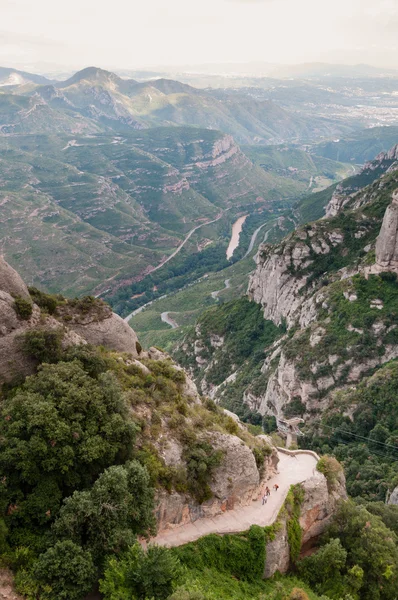 Gebirgslandschaft Sicht vom Kloster Montserrat — Stockfoto
