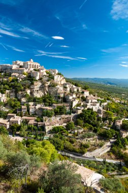 Great view of Gordes village and sorroundings in France clipart