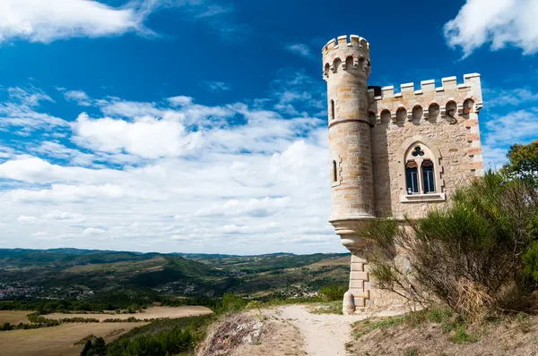 Tour de Magdala et paysage à Rennes le Chateau — Photo