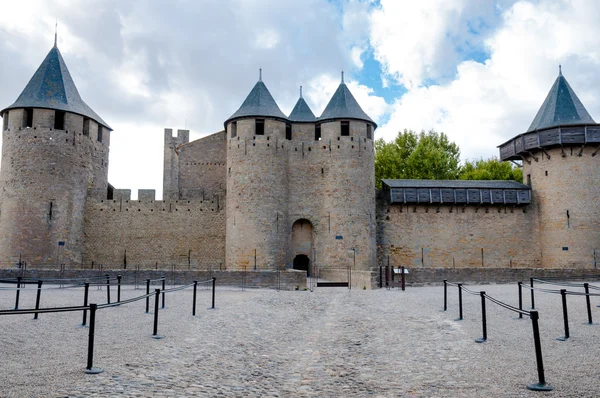 Châteaux de la cite façade à Carcassonne — Photo