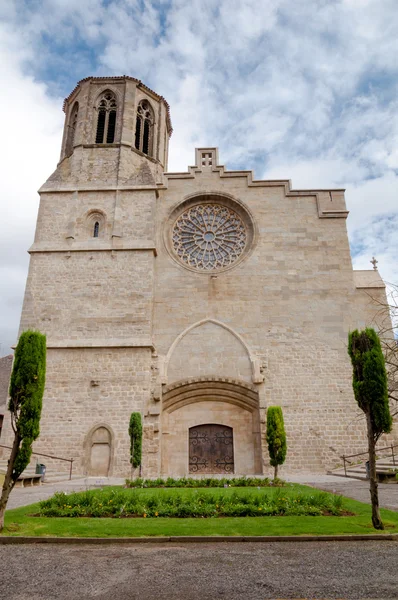 Katedralen Saint michel och torget i carcassonne — Stockfoto