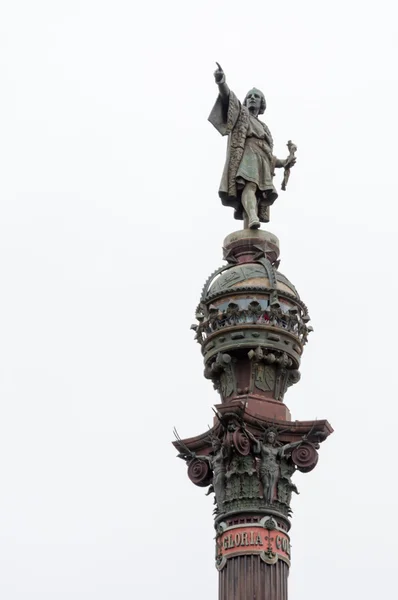 Cristoforo colombo emlékmű: barcelona — Stock Fotó