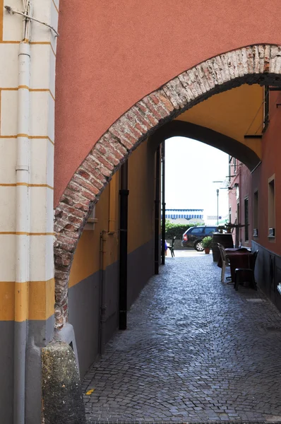 Pueblos antiguos y el mar de Liguria — Foto de Stock