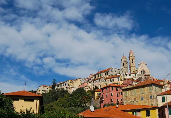 Pueblo italiano medieval, Cervo, Liguria, Italia — Foto de Stock