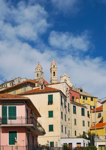 Medieval Italian Village, Cervo, Liguria, Itália — Fotografia de Stock