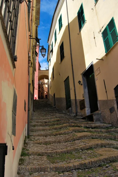 Pueblo italiano medieval, Cervo, Liguria, Italia — Foto de Stock