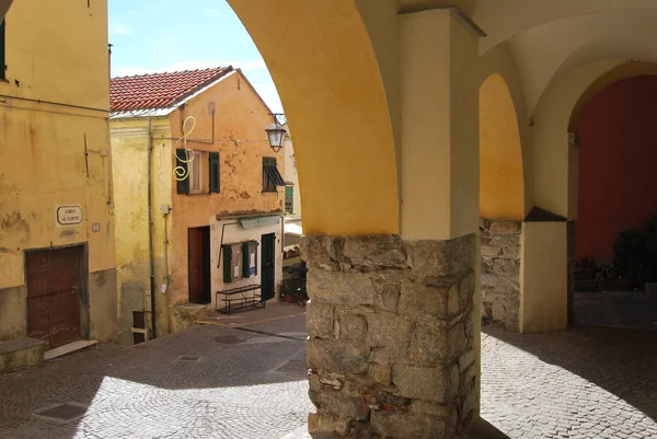 Medieval Italian Village, Cervo, Liguria, Itália — Fotografia de Stock