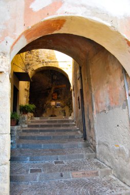 Ortaçağ İtalyan Köyü, cervo, liguria, İtalya