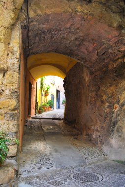 Ortaçağ İtalyan Köyü, cervo, liguria, İtalya