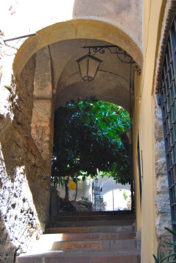Ortaçağ İtalyan Köyü, cervo, liguria, İtalya