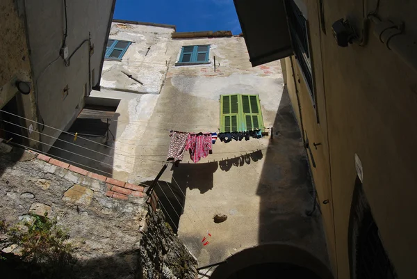 Medieval Italian Village, Cervo, Liguria, Itália — Fotografia de Stock