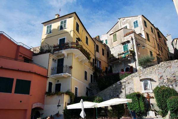 Medieval Italian Village, Cervo, Liguria, Itália — Fotografia de Stock
