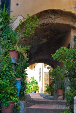 Ortaçağ İtalyan Köyü, cervo, liguria, İtalya