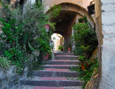 Ortaçağ İtalyan Köyü, cervo, liguria, İtalya