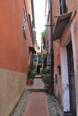 Ortaçağ İtalyan Köyü, cervo, liguria, İtalya