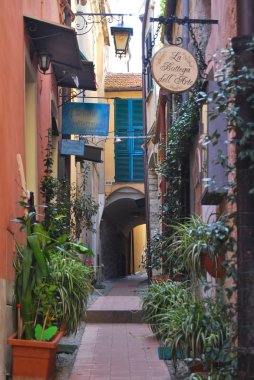 Ortaçağ İtalyan Köyü, cervo, liguria, İtalya