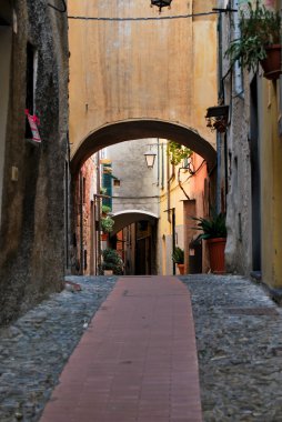 Ortaçağ İtalyan Köyü, cervo, liguria, İtalya