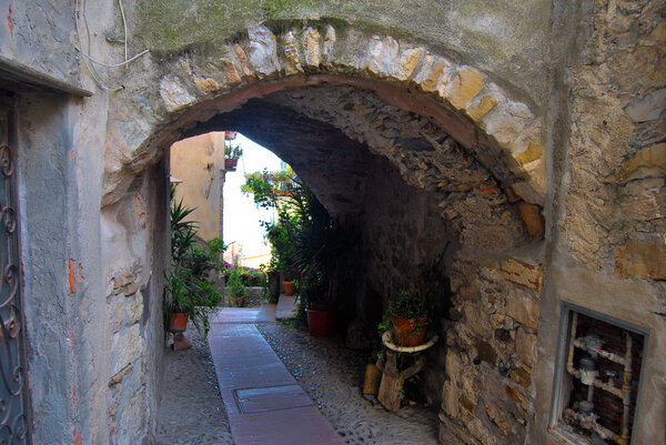 Medieval Italian Village, Cervo, Liguria, Italia