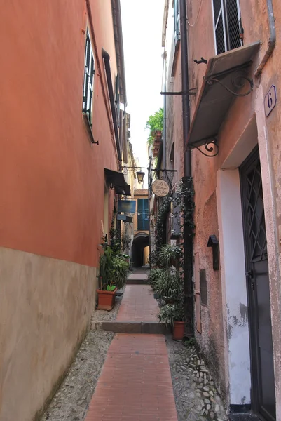 Medieval Italian Village, Cervo, Liguria, Itália — Fotografia de Stock