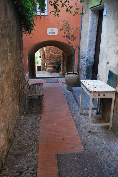 Pueblo italiano medieval, Cervo, Liguria, Italia — Foto de Stock