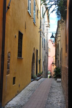 Ortaçağ İtalyan Köyü, cervo, liguria, İtalya