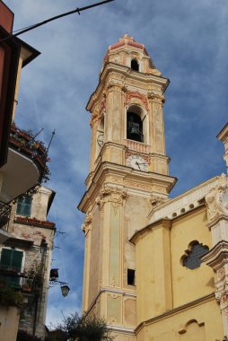 Ortaçağ İtalyan Köyü, cervo, liguria, İtalya