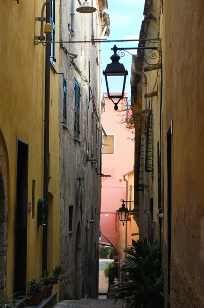 Medieval Italian Village, Cervo, Liguria, Itália — Fotografia de Stock