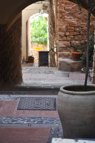 Pueblo italiano medieval Cervo, Liguria, Italia —  Fotos de Stock