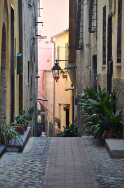 Ortaçağ İtalyan Köyü cervo, liguria, İtalya
