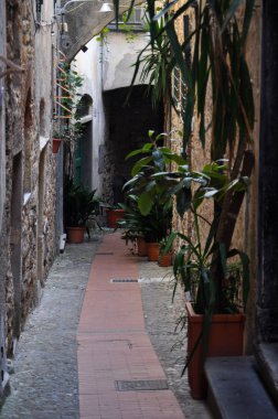 Ortaçağ İtalyan Köyü cervo, liguria, İtalya