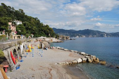 Portofino, Liguria, İtalya yolunda.
