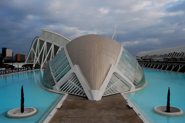 Stadt der Wissenschaften in Valencia, Spanien — Stockfoto