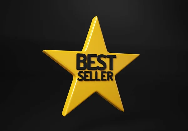 Best Seller Badge Logo Design Woord Best Seller Award Symbool — Stockfoto