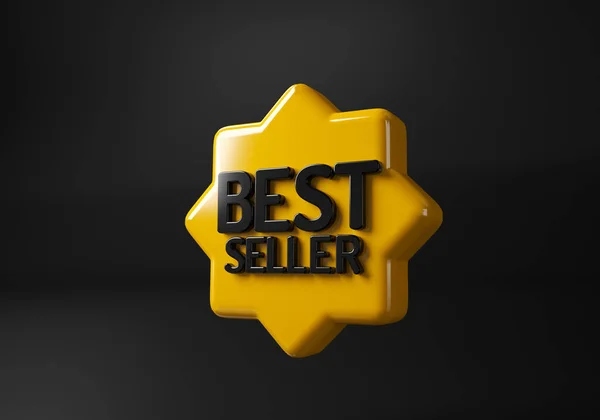 Best Seller Badge Logo Design Woord Best Seller Award Symbool — Stockfoto