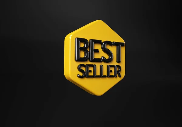 Best Seller Badge Logo Design Word Best Seller Award Symbol — стокове фото