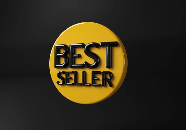 Best Seller Badge Λογότυπο Σχεδιασμός Λέξης Best Seller Award Symbol — Φωτογραφία Αρχείου