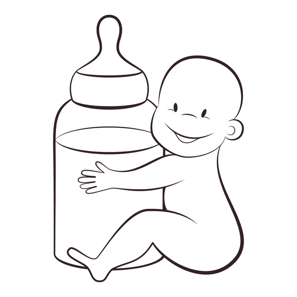 ボトルの赤ちゃん — ストックベクタ