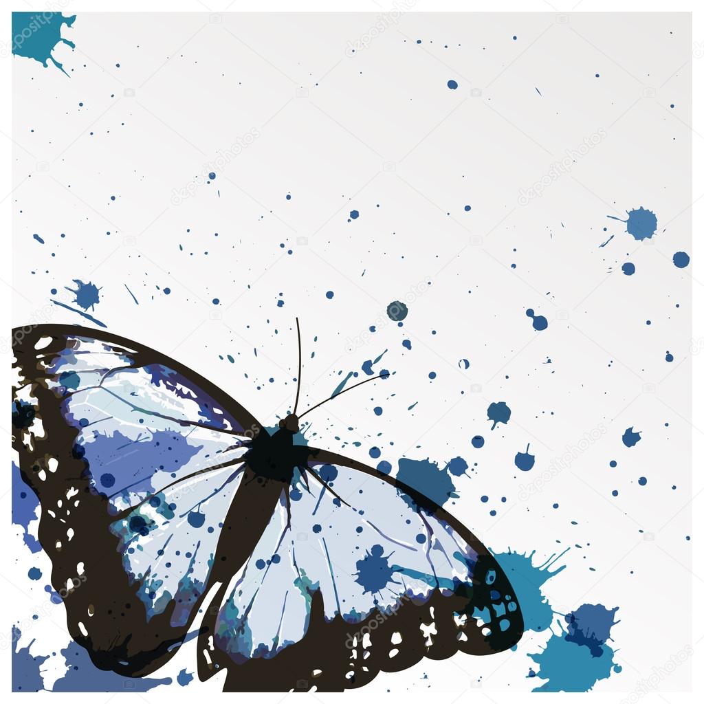 Vector background with butterfly