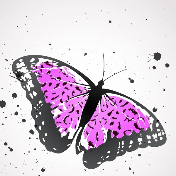 Fondo vectorial con mariposa leopardo — Vector de stock