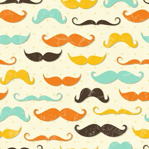 Moustache motif sans couture — Image vectorielle