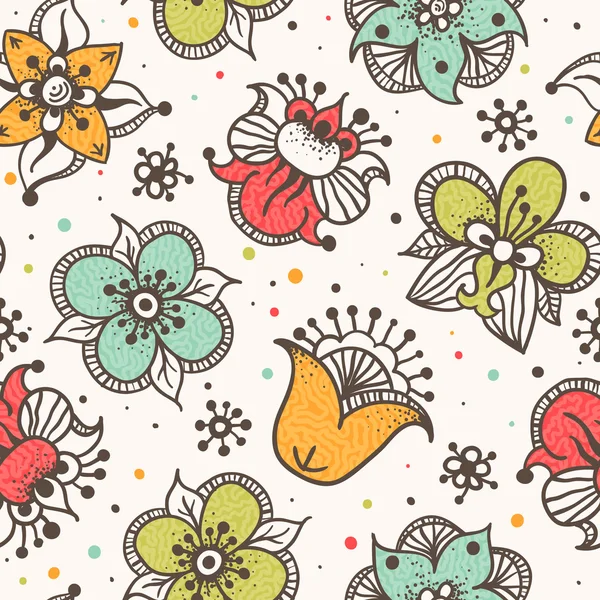 Patrón floral sin costuras. — Vector de stock