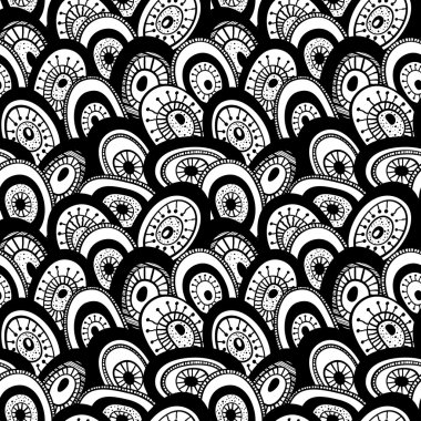 Monokrom dikişsiz desen