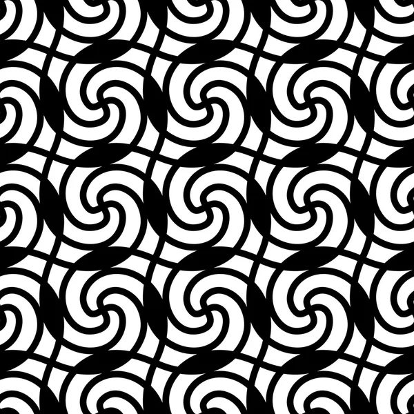 Zwart en wit naadloos patroon. — Stockvector